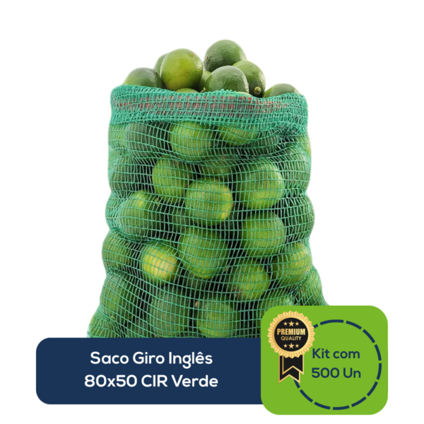 Kit Com 500 Un Saco Giro Inglês 80x50 CIR Verde