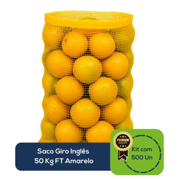 Kit Com 500 Un Saco Giro Inglês 50 Kg FT Amarelo
