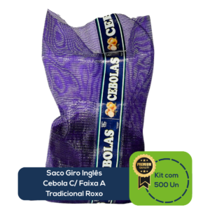 Kit Com 500 Un Saco Giro Inglês Cebola C/ Faixa A Tradicional Roxo