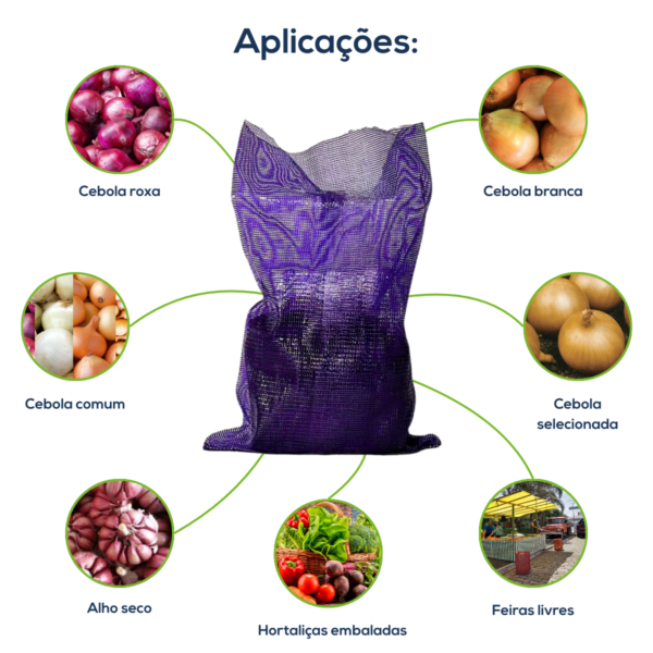 Kit Com 500 Un Saco Giro Inglês Cebola S/ Faixa A Tradicional Roxo - Image 2