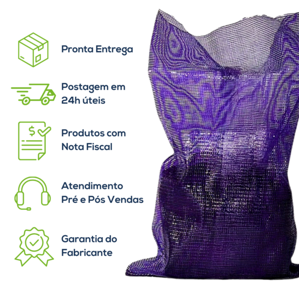 Kit Com 500 Un Saco Giro Inglês Cebola S/ Faixa A Tradicional Roxo - Image 7