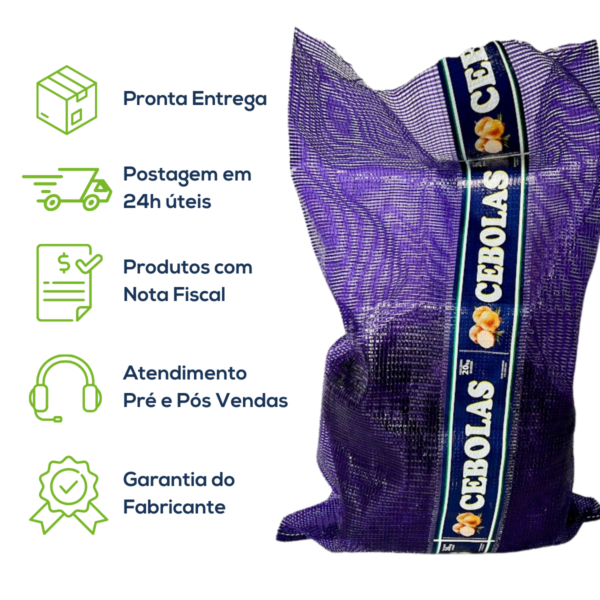 Kit Com 500 Un Saco Giro Inglês Cebola C/ Faixa A Tradicional Roxo - Image 7