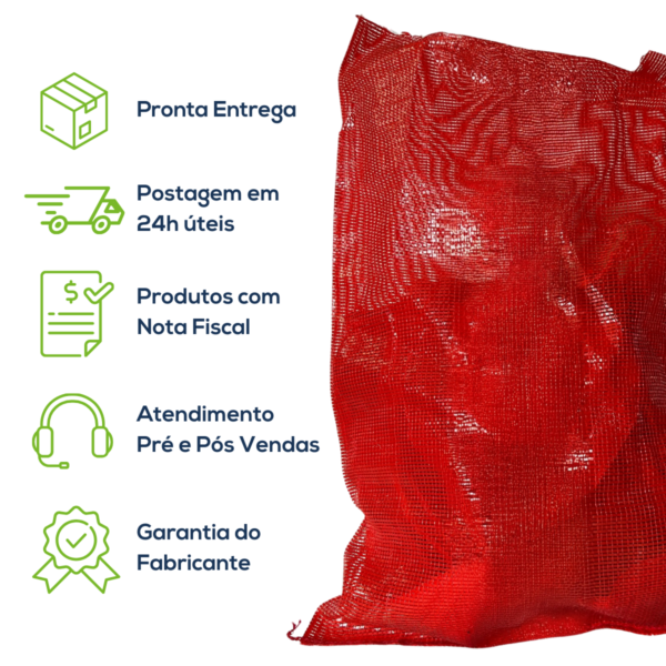 Kit Com 500 Un Saco Giro Inglês Cebola S/ Faixa C Tradicional Vermelho - Image 7