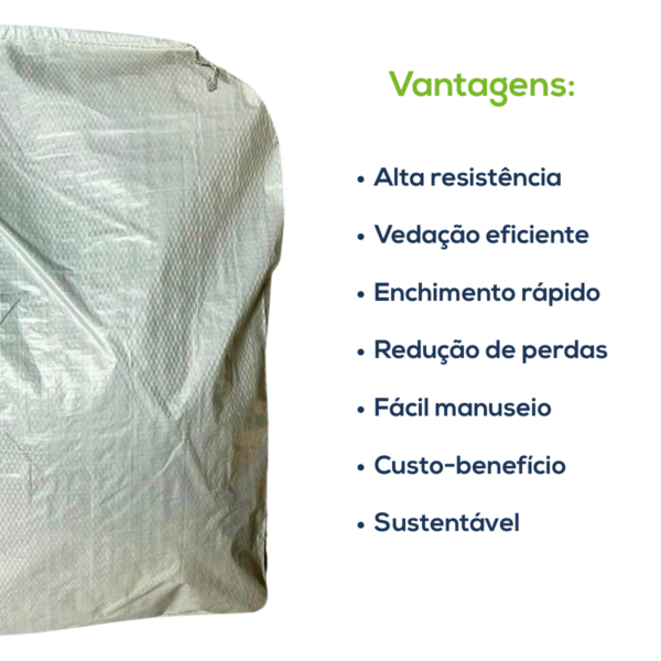 Kit Com 100 Un Saco Laminado Costurado Valvulado Branco 60x100cm Sem Impressão - Image 4