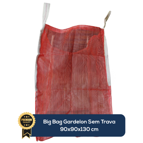 Big Bag Gardelon Boca Aberta Válvula Inferior Sem Trava Fundo Ráfia 90x90x130cm 160G Sem Impressão