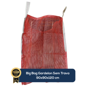 Big Bag Gardelon Boca Aberta Válvula Inferior Sem Trava Fundo Ráfia 90x90x120cm 160G Sem Impressão