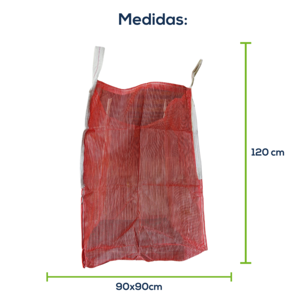 Big Bag Gardelon Boca Aberta Válvula Inferior Sem Trava Fundo Ráfia 90x90x120cm 160G Sem Impressão - Image 2