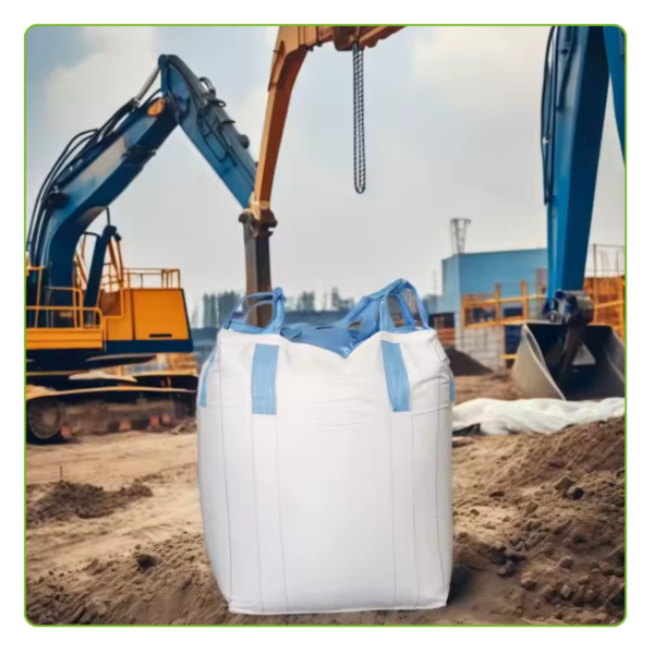 Big Bag Novo Válvula Superior Fundo Reto Sem Liner Sem Trava 90x90x130cm 160G Sem Impressão - Image 5