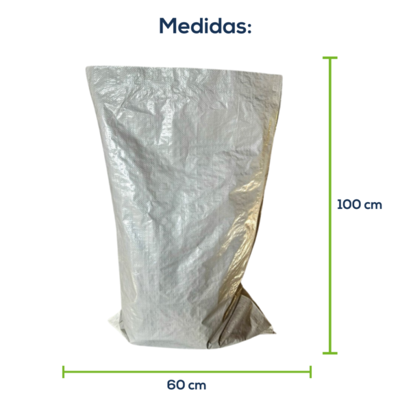 Kit Com 25 Un Saco Laminado Costurado Boca Aberta Branco 60x100cm Sem Impressão - Imagem 2