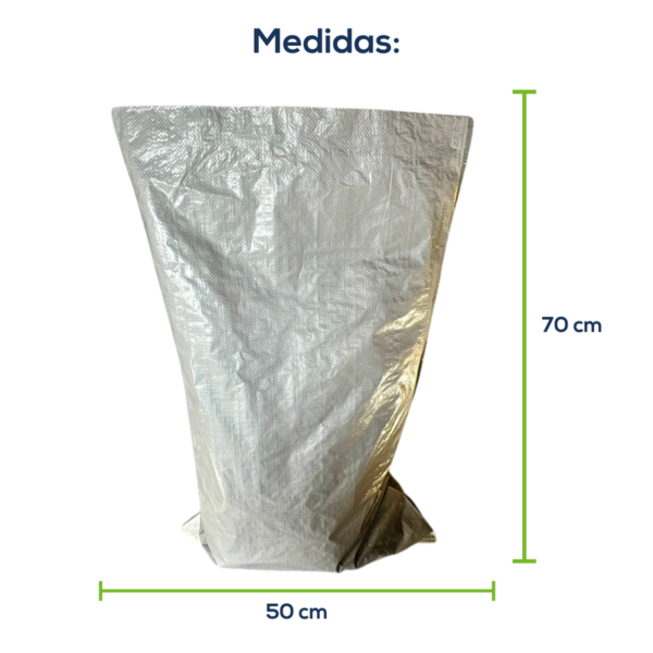 Kit Com 20 Un Saco Laminado Costurado Boca Aberta Branco 50x70cm Sem Impressão - Imagem 2