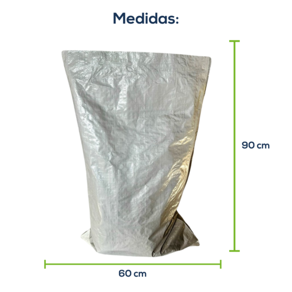 Kit Com 50 Un Saco Laminado Costurado Boca Aberta Branco 60x90cm Sem Impressão - Imagem 2