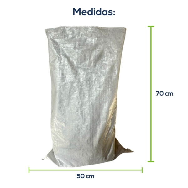 Kit Com 20 Un Saco Convencional Costurado Boca Aberta Branco 50x70cm Sem Impressão - Imagem 2