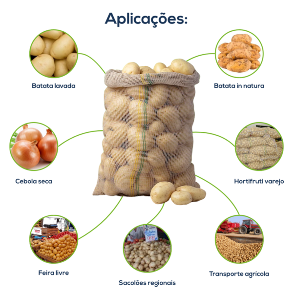 Kit Com 500 Un Saco Clone P/ Batata 25 Kg Bege - Image 2