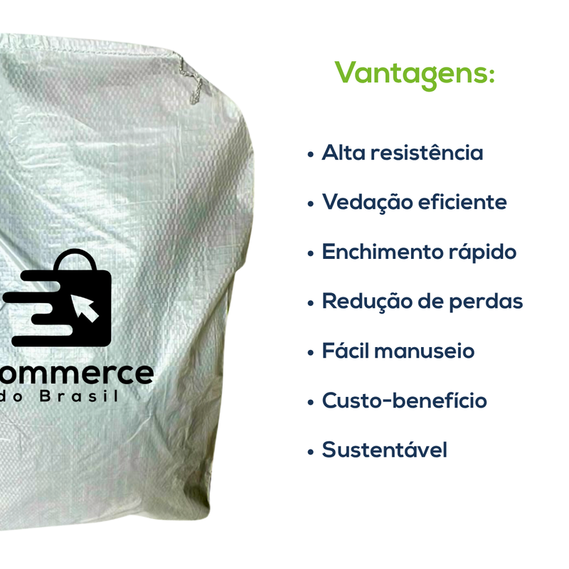 Milheiro Saco Laminado Valvulado Branco 65x90cm Com Impressão - Imagem 4