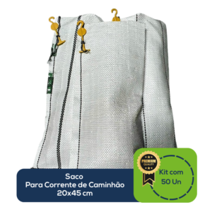 Kit Com 100 Un Saco Corrente Para Caminhão 20x45cm
