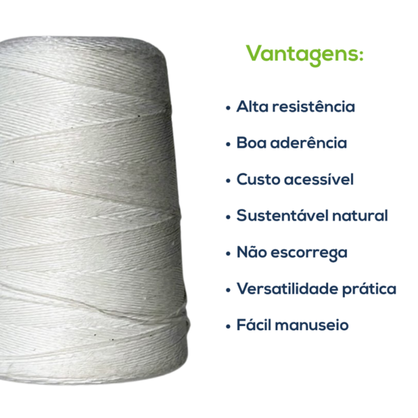 Kit Com 30 Un Fio Costura de Saco de Ráfia Branco - Imagem 4