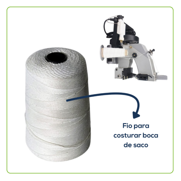 Kit Com 30 Un Fio Costura de Saco de Ráfia Branco - Imagem 5