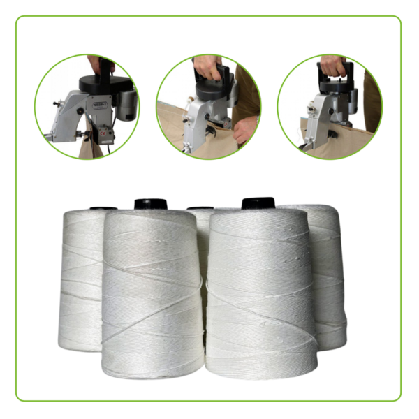 Kit Com 30 Un Fio Costura de Saco de Ráfia Branco - Imagem 6