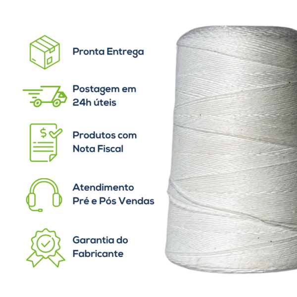 Kit Com 30 Un Fio Costura de Saco de Ráfia Branco - Imagem 8
