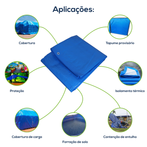 EcoLona Leve 150 Micras Azul 4x4m - Imagem 3
